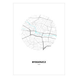 Plakat Mapa Bydgoszczy w kole