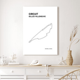 Obraz na płótnie Circuit Gilles Villeneuve - Tory wyścigowe Formuły 1 - białe tło