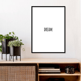 Plakat w ramie Typografia "Dream"