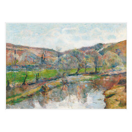 Plakat samoprzylepny Paul Gauguin Krajobraz Bretanii. Reprodukcja