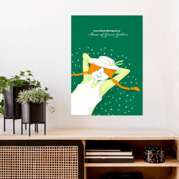 Plakat samoprzylepny "Ania z Zielonego Wzgórza" - ilustracja