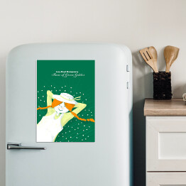 Magnes dekoracyjny "Ania z Zielonego Wzgórza" - ilustracja