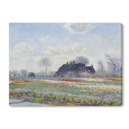 Obraz na płótnie Claude Monet Pole tulipanów w Sassenheim. Reprodukcja