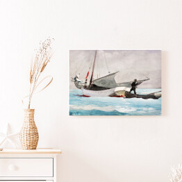 Obraz na płótnie Winslow Homer Stowing Sail Reprodukcja