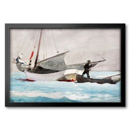 Obraz w ramie Winslow Homer Stowing Sail Reprodukcja