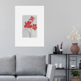 Plakat samoprzylepny Piet Mondrian Red Gladioli Reprodukcja