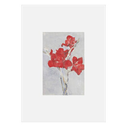 Plakat samoprzylepny Piet Mondrian Red Gladioli Reprodukcja