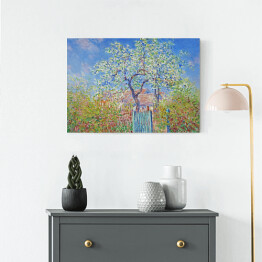 Obraz na płótnie Claude Monet Kwitnąca grusza Reprodukcja obrazu