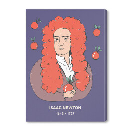Obraz na płótnie Isaac Newton - znani naukowcy - ilustracja