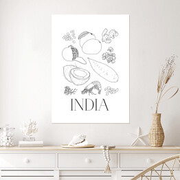 Plakat samoprzylepny Kuchnie świata - kuchnia indyjska