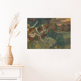 Plakat samoprzylepny Edgar Degas "Czterech tancerzy" - reprodukcja