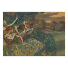 Plakat samoprzylepny Edgar Degas "Czterech tancerzy" - reprodukcja