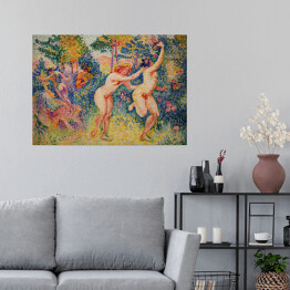 Plakat samoprzylepny Henri Edmond Cross Dwie biegnące nimfy. Reprodukcja obrazu