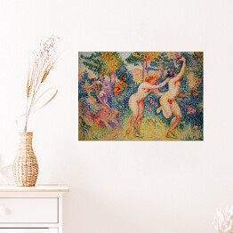 Plakat Henri Edmond Cross Dwie biegnące nimfy. Reprodukcja obrazu