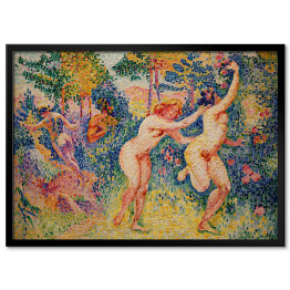 Plakat w ramie Henri Edmond Cross Dwie biegnące nimfy. Reprodukcja obrazu