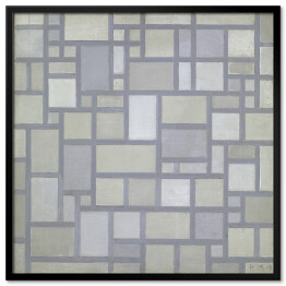 Obraz klasyczny Piet Mondrian Composition in bright colors with gray lines (Composition 7) Reprodukcja obrazu