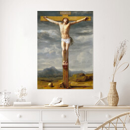 Plakat samoprzylepny Jezus na Krzyżu Eustache Le Sueur Reprodukcja obrazu