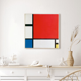 Obraz na płótnie Piet Mondrian "Kompozycja II w czerwieni, błękicie i żółci" - reprodukcja