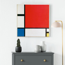 Obraz na płótnie Piet Mondrian "Kompozycja II w czerwieni, błękicie i żółci" - reprodukcja