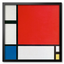 Obraz w ramie Piet Mondrian "Kompozycja II w czerwieni, błękicie i żółci" - reprodukcja
