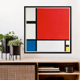 Obraz w ramie Piet Mondrian "Kompozycja II w czerwieni, błękicie i żółci" - reprodukcja