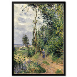 Plakat w ramie Camille Pissarro Wybrzeże Grouettes przy Pontoise. Reprodukcja