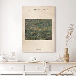 Obraz na płótnie Vincent van Gogh "Wspomnienia z północy" - reprodukcja z napisem. Plakat z passe partout