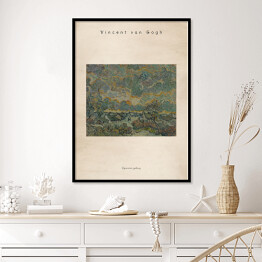 Plakat w ramie Vincent van Gogh "Wspomnienia z północy" - reprodukcja z napisem. Plakat z passe partout