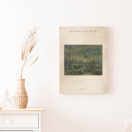 Obraz klasyczny Vincent van Gogh "Wspomnienia z północy" - reprodukcja z napisem. Plakat z passe partout