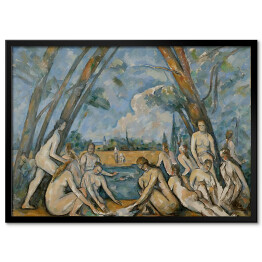 Plakat w ramie Paul Cézanne "Wielkie kąpiące się" - reprodukcja