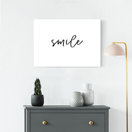 Obraz na płótnie "Smile" - typografia