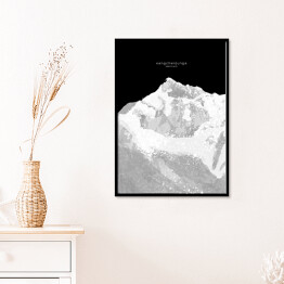Plakat w ramie Kangchenjunga - minimalistyczne szczyty górskie
