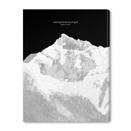 Obraz na płótnie Kangchenjunga - minimalistyczne szczyty górskie