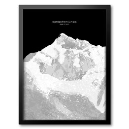 Obraz w ramie Kangchenjunga - minimalistyczne szczyty górskie