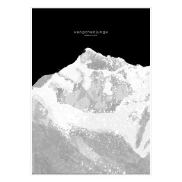 Plakat Kangchenjunga - minimalistyczne szczyty górskie