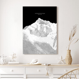 Obraz klasyczny Kangchenjunga - minimalistyczne szczyty górskie