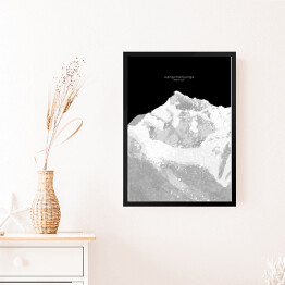 Obraz w ramie Kangchenjunga - minimalistyczne szczyty górskie