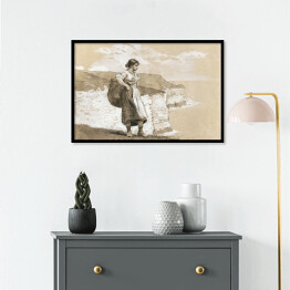 Plakat w ramie Winslow Homer. Flamborough Head, Anglia. Reprodukcja