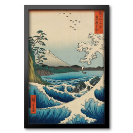 Obraz w ramie Utugawa Hiroshige Morze u wybrzeży Satta w prowincji Suruga. Reprodukcja obrazu
