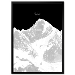 Plakat w ramie Lhotse - minimalistyczne szczyty górskie