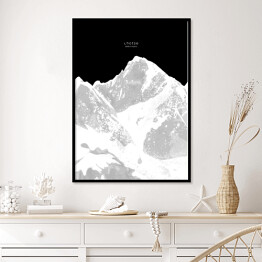Plakat w ramie Lhotse - minimalistyczne szczyty górskie