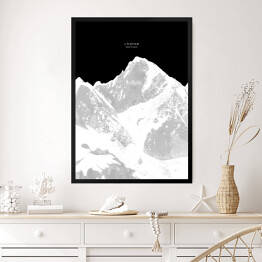Obraz w ramie Lhotse - minimalistyczne szczyty górskie