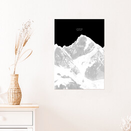 Plakat samoprzylepny Lhotse - minimalistyczne szczyty górskie