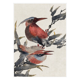 Plakat Hokusai Katsushika. Ptaki i kwiaty. Reprodukcja