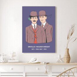 Obraz na płótnie Orville i Wilbur Wright - znani naukowcy - ilustracja