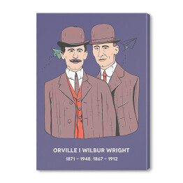 Obraz na płótnie Orville i Wilbur Wright - znani naukowcy - ilustracja