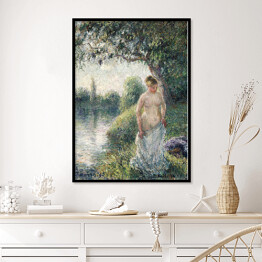 Plakat w ramie Camille Pissarro Kąpiel. Reprodukcja