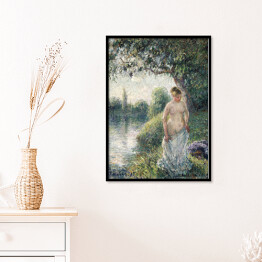 Plakat w ramie Camille Pissarro Kąpiel. Reprodukcja