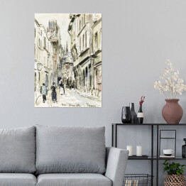 Plakat Camille Pissarro Ulica Damiette, Rouen. Reprodukcja