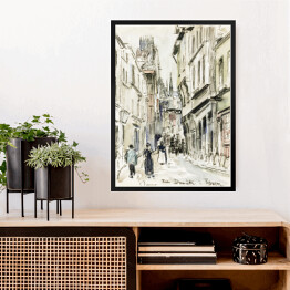 Obraz w ramie Camille Pissarro Ulica Damiette, Rouen. Reprodukcja